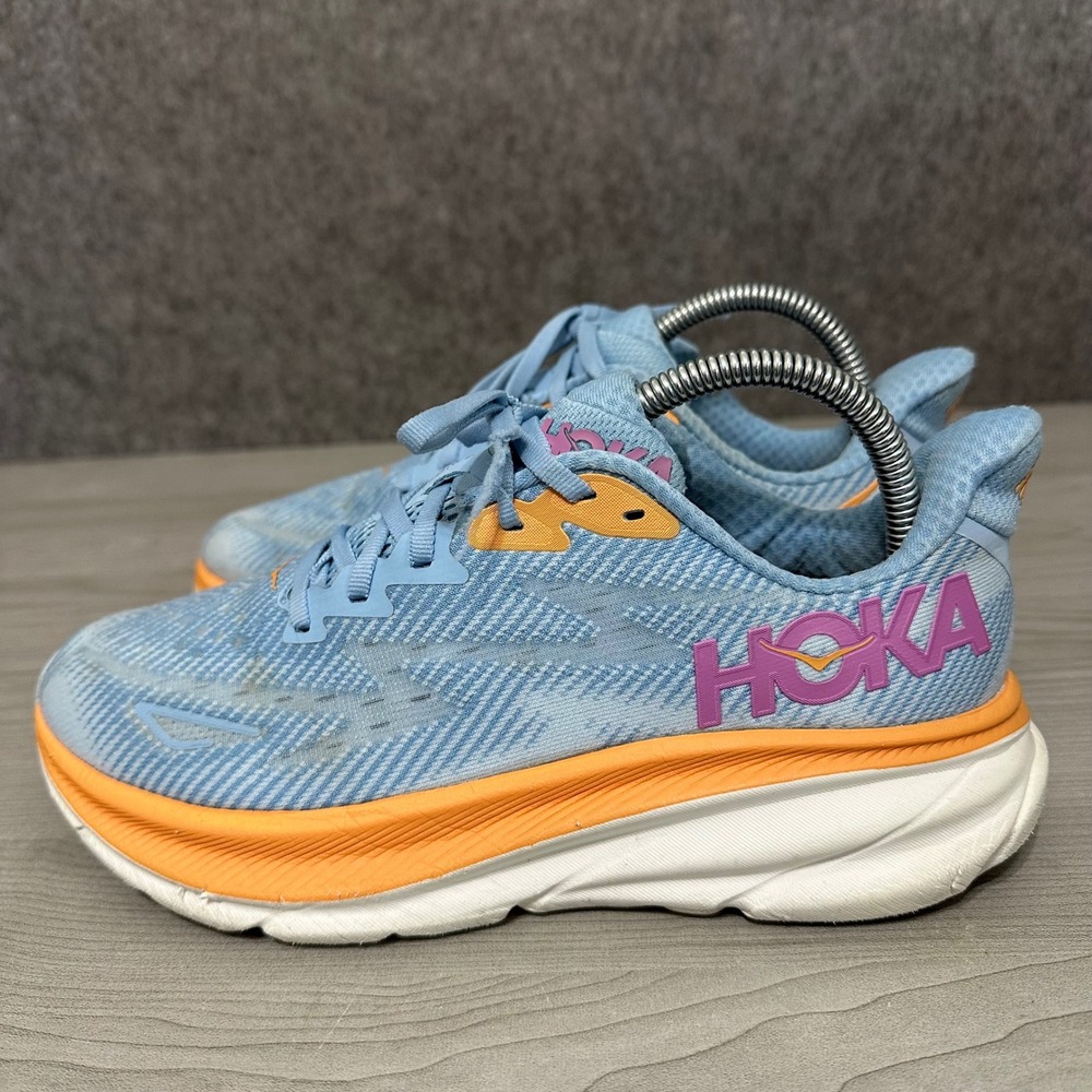 Hoka Clifton 9 Women Size 7.5 Running Shoes Airy Blue Ice Water‎ 1127896-ABIW - Picture 5 of 12